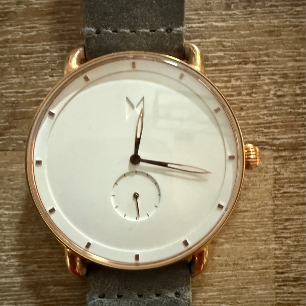 MVMT Rose Gold and Charcoal Watch
